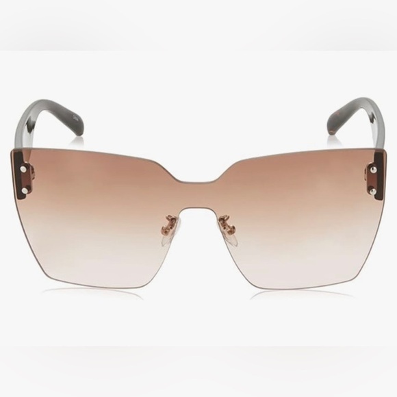 Martha Stewart MS188 Oversized UV400‎ frameless Square Cat Eye Shield Sunglasses - Picture 1 of 8